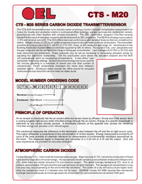 Thumbnail of document Data Sheet - CTS-M20 Series Carbon Dioxide Transmitter/Sensors